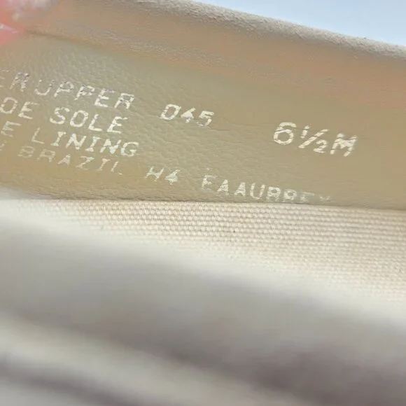 Enzo Angiolini Beige Suede Loafers | Women’s Moccasin Flats | Slip-On with Bow - Picture 9 of 10